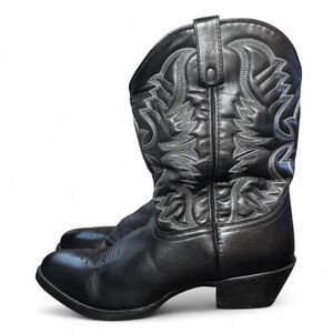 Laredo Birchwood Western Boots Mens 15D Black Leather Cowboy Boots Round Toe